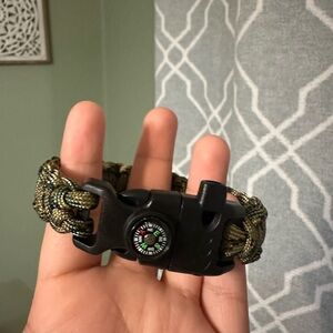 Green Camo Compass Bracelet